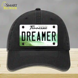 Dreamer Tennessee Novelty License Plate Hat Unconstructed Cotton / Black