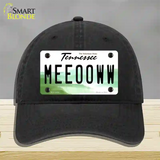 Meeooww Tennessee Novelty License Plate Hat Unconstructed Cotton / Black