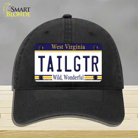 Tailgtr West Virginia Novelty License Plate Hat Unconstructed Cotton / Black