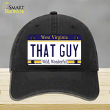 That Guy West Virginia Novelty License Plate Hat Unconstructed Cotton / Black