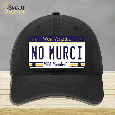 No Murci West Virginia Novelty License Plate Hat Unconstructed Cotton / Black