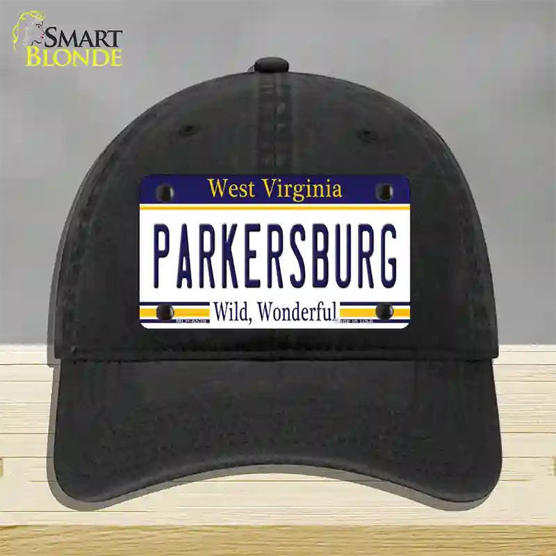 Parkersburg West Virginia Novelty License Plate Hat Unconstructed Cotton / Black