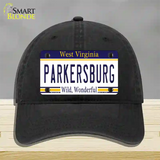 Parkersburg West Virginia Novelty License Plate Hat Unconstructed Cotton / Black