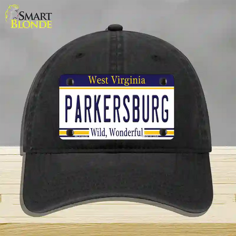 Parkersburg West Virginia Novelty License Plate Hat Unconstructed Cotton / Black