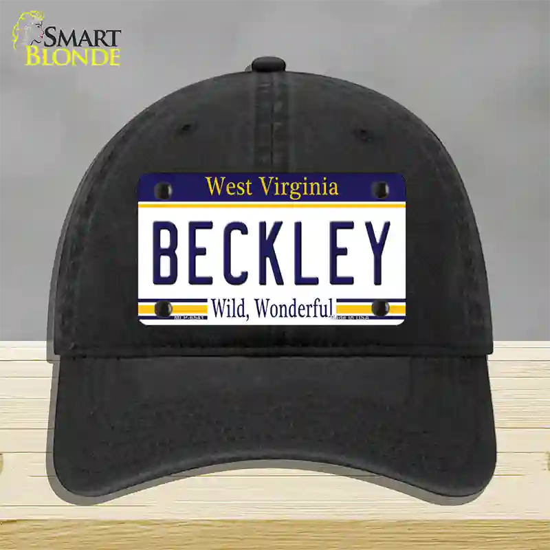 Beckley West Virginia Novelty License Plate Hat Unconstructed Cotton / Black