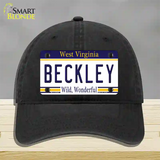 Beckley West Virginia Novelty License Plate Hat Unconstructed Cotton / Black