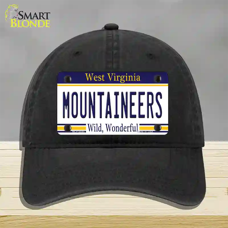 Mountaineers West Virginia Novelty License Plate Hat Unconstructed Cotton / Black