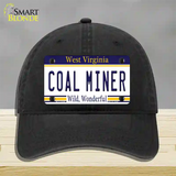 Coal Miner West Virginia Novelty License Plate Hat Unconstructed Cotton / Black