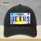 Jesus Mississippi Novelty License Plate Hat Unconstructed Cotton / Black