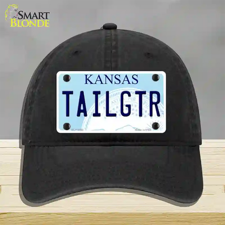 Tailgtr Kansas Novelty License Plate Hat Unconstructed Cotton / Black