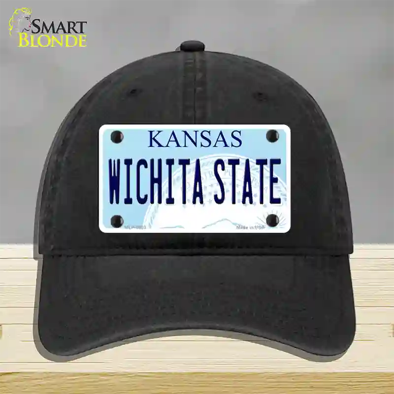 Wichita State Kansas Novelty License Plate Hat Unconstructed Cotton / Black