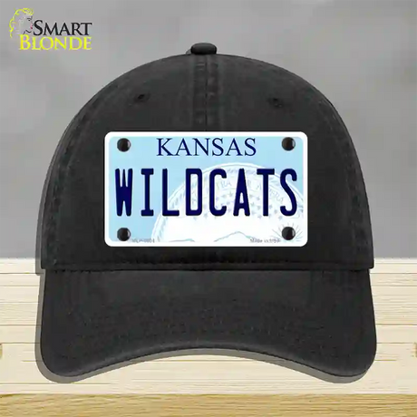 Wildcats Kansas Novelty License Plate Hat Unconstructed Cotton / Black