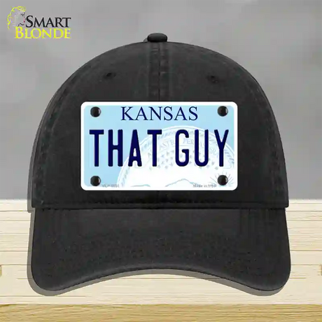 That Guy Kansas Novelty License Plate Hat Unconstructed Cotton / Black