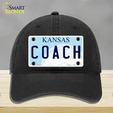 Coach Kansas Novelty License Plate Hat Unconstructed Cotton / Black