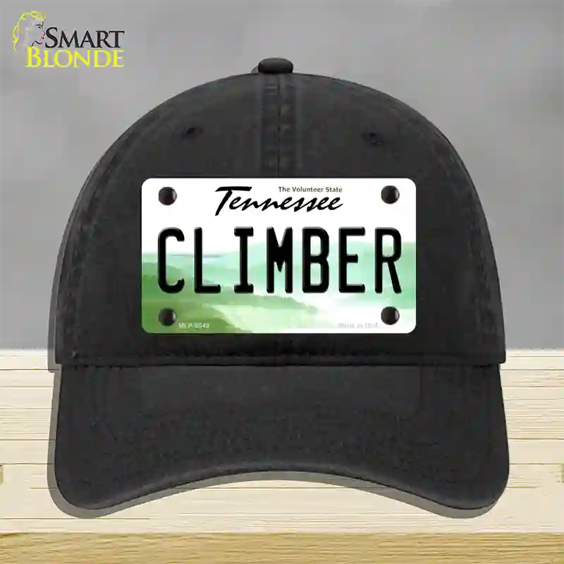 Climber Tennessee Novelty License Plate Hat Unconstructed Cotton / Black