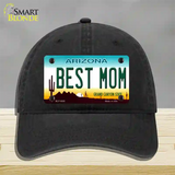 Best Mom Arizona Novelty License Plate Hat Unconstructed Cotton / Black