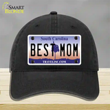 Best Mom South Carolina Novelty License Plate Hat Unconstructed Cotton / Black