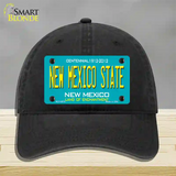 New Mexico State Teal Novelty License Plate Hat Unconstructed Cotton / Black