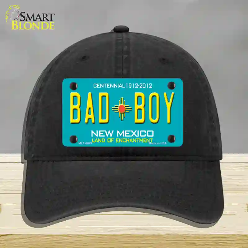 Bad Boy New Mexico Novelty License Plate Hat Unconstructed Cotton / Black