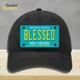 Blessed New Mexico Novelty License Plate Hat Unconstructed Cotton / Black