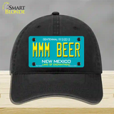 MMM Beer New Mexico Novelty License Plate Hat Unconstructed Cotton / Black