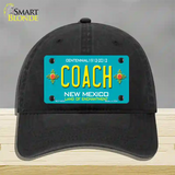 Coach New Mexico Novelty License Plate Hat Unconstructed Cotton / Black