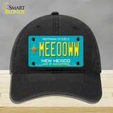 Meeooww New Mexico Novelty License Plate Hat Unconstructed Cotton / Black