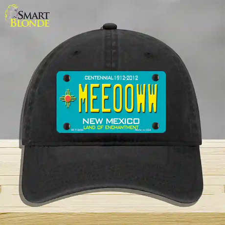 Meeooww New Mexico Novelty License Plate Hat Unconstructed Cotton / Black