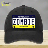 Zombie Pennsylvania State Novelty License Plate Hat Unconstructed Cotton / Black