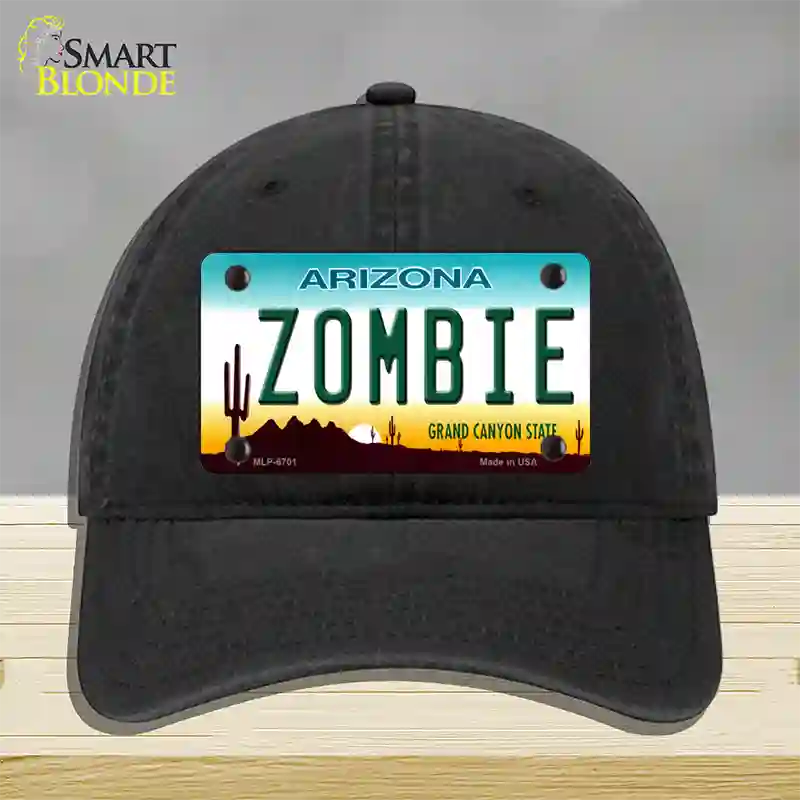 Zombie Arizona Novelty License Plate Hat Unconstructed Cotton / Black