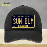 Sun Bum Delaware Novelty License Plate Hat Unconstructed Cotton / Black