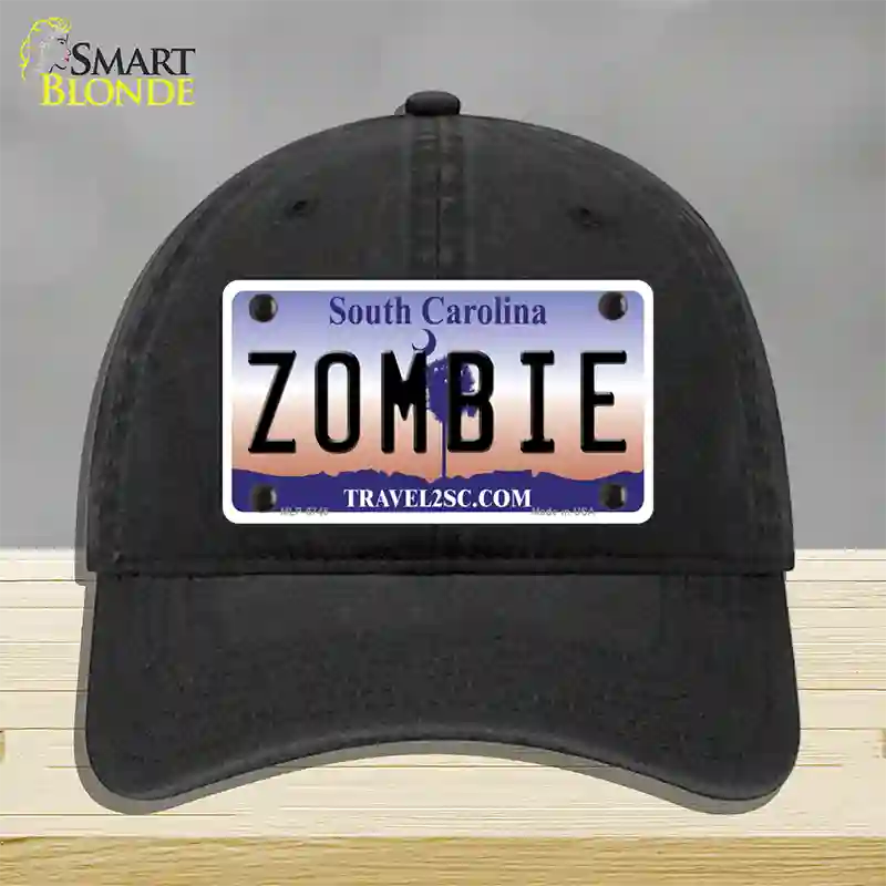 Zombie South Carolina Novelty License Plate Hat Unconstructed Cotton / Black