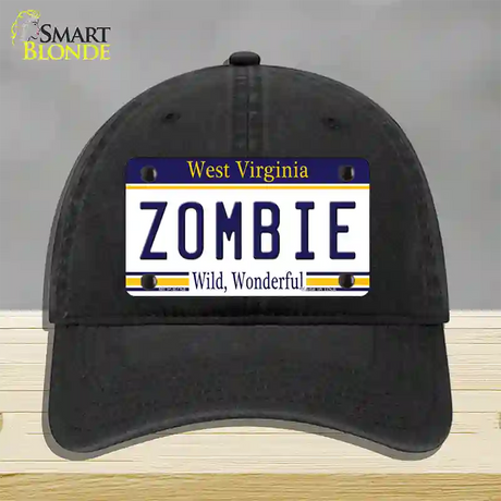 Zombie West Virginia Novelty License Plate Hat Unconstructed Cotton / Black