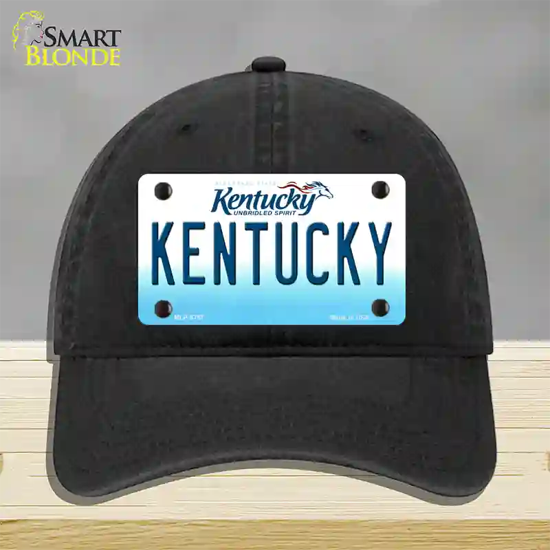 Kentucky Novelty License Plate Hat Unconstructed Cotton / Black