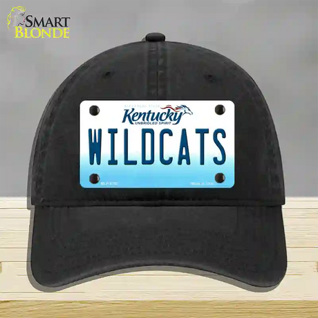 Wildcats Kentucky Novelty License Plate Hat Unconstructed Cotton / Black