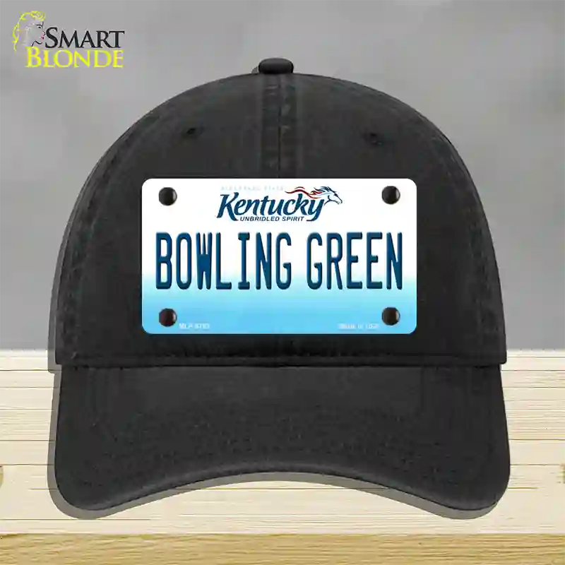 Bowling Green Kentucky Novelty License Plate Hat Unconstructed Cotton / Black