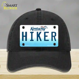 Hiker Kentucky Novelty License Plate Hat Unconstructed Cotton / Black