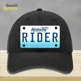 Rider Kentucky Novelty License Plate Hat Unconstructed Cotton / Black