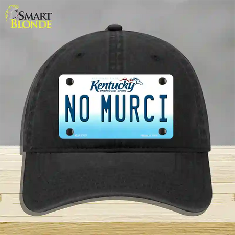 No Murci Kentucky Novelty License Plate Hat Unconstructed Cotton / Black