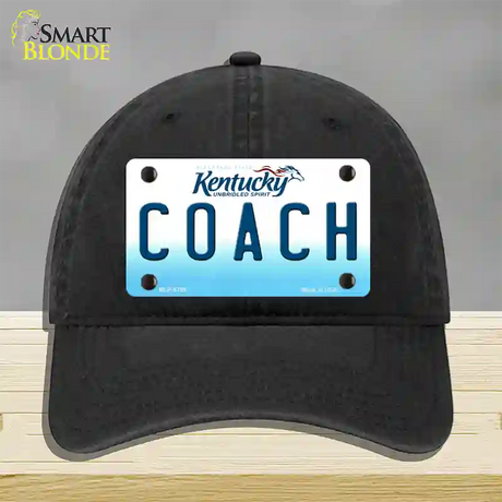 Coach Kentucky Novelty License Plate Hat Unconstructed Cotton / Black