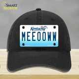 Meeooww Kentucky Novelty License Plate Hat Unconstructed Cotton / Black