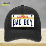 Bad Boy California Novelty License Plate Hat Unconstructed Cotton / Black