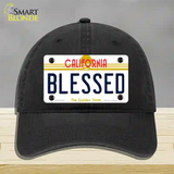 Blessed California Novelty License Plate Hat Unconstructed Cotton / Black