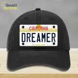 Dreamer California Novelty License Plate Hat Unconstructed Cotton / Black