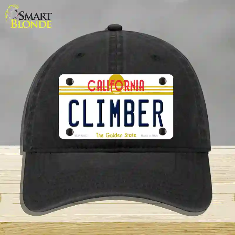 Climber California Novelty License Plate Hat Unconstructed Cotton / Black