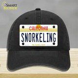 Snorkeling California Novelty License Plate Hat Unconstructed Cotton / Black