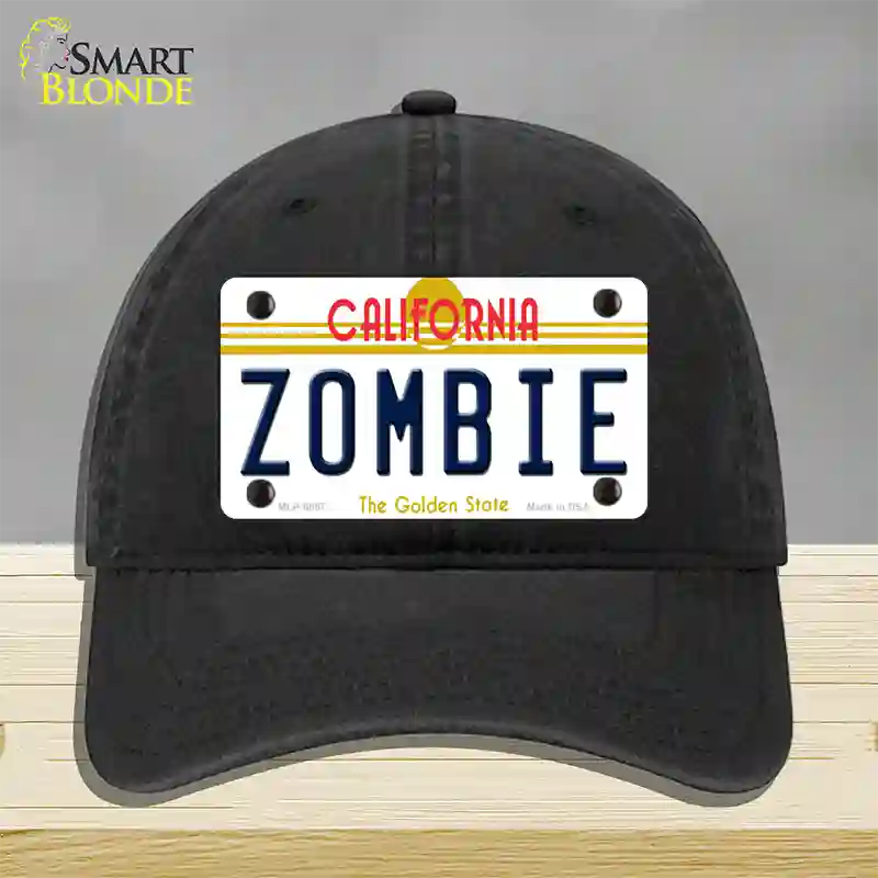 Zombie California Novelty License Plate Hat Unconstructed Cotton / Black