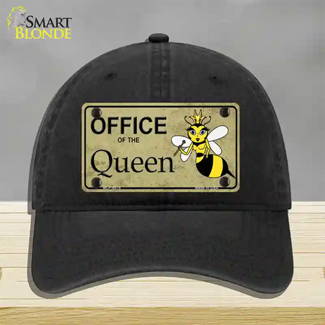 Office Of Queen Bee Novelty License Plate Hat Unconstructed Cotton / Black