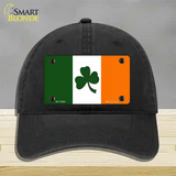 Shamrock Irish Flag Novelty License Plate Hat Unconstructed Cotton / Black