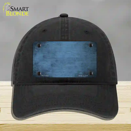 Light Blue Oil Rubbed Solid Novelty License Plate Hat Unconstructed Cotton / Black